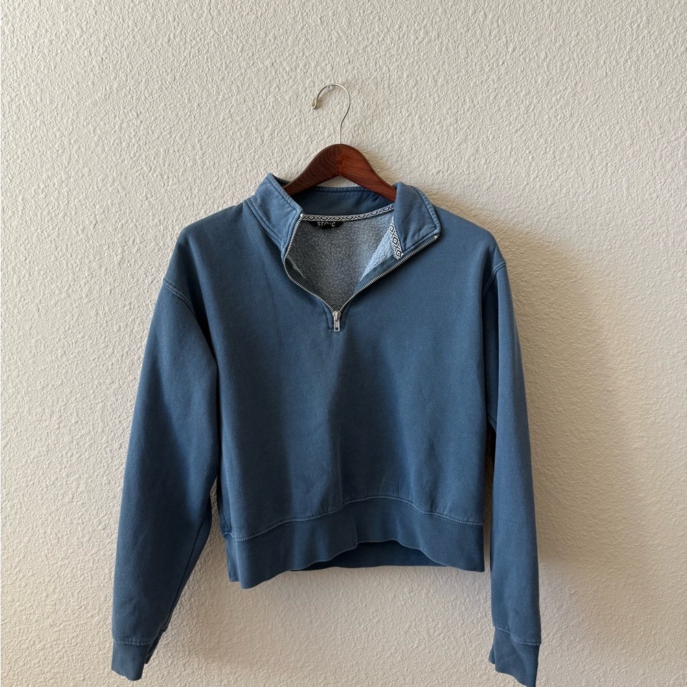 Stoic Blue Quarter-Zip Women's Top